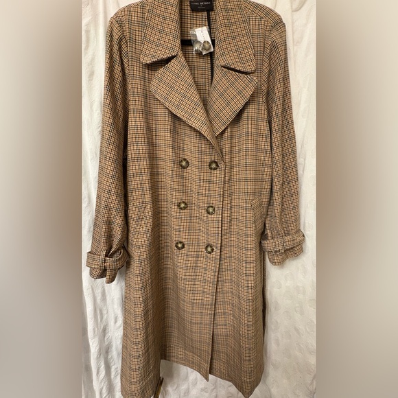 Lane Bryant long trench coat in plaid style. NWT. Size 20. - Picture 2 of 8